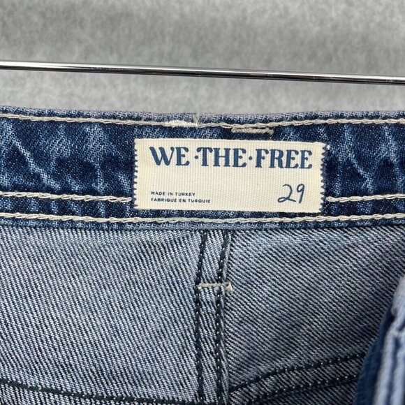 We the Free People Moxie Low Slung Pull On Barrel Jeans Size 29 Dark Romance NEW - Picture 8 of 15